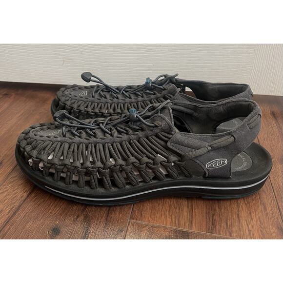 KEEN Men’s Uneek Gray 2 Cord Bungee Cinch Hiking Outdoor Sandals Shoes Sz 11 - Picture 5 of 10